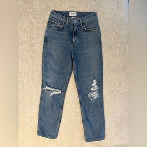 * Agolde wilder distressed denim high waist jeans size 23